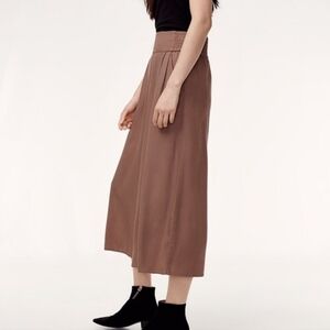 Azure Skies Aritzia Wide Leg Sullivan Pants Cropped Length Tan Brown Size M